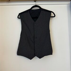 Vintage Reversible Black & Grey Houndstooth and Paisley Suit Vest